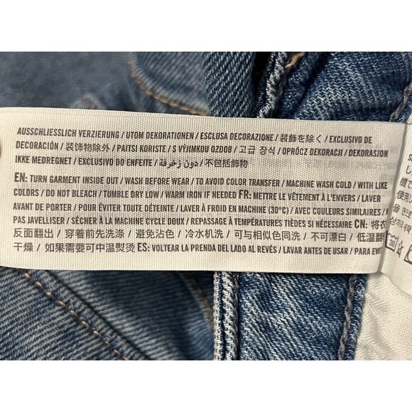 Hollister Ultra High Rise Mom Jeans 3 26 X 27Embroidery Flower Denim Zip EUC - Picture 8 of 9